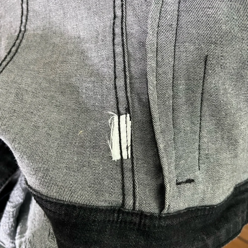 A/X Armni Exchange black denim jean jacket - Picture 6 of 7